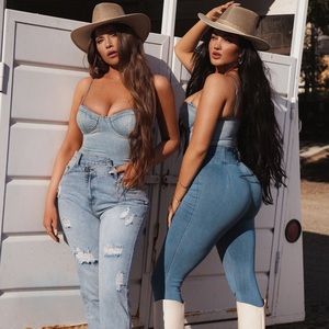 NAT & LIV X JLUXLABEL ANGELINA LIGHT DENIM BUSTIER… very beautiful